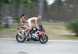 Naked motor ride