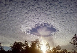 Hole in the clouds