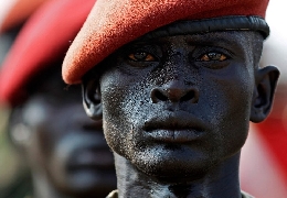 Sudanese soldier on his country independence