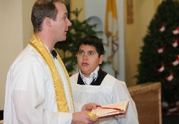 The altar boy at wedding