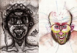 Self-portraits created under drug influence